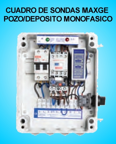 Cuadro de sondas 1 Bomba sumergible Pozo Deposito 3.00 HP Monofasico MAXGE Cuadro de sondas 1 Bomba sumergible Pozo Deposito 3.00 HP Monofasico MAXGE